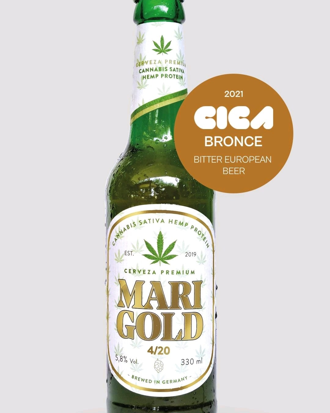 Medalha de bronze da cerveja Marigold para a melhor cerveja amarga